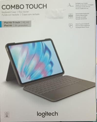 Logitech Combo Touch Keyboard Case for iPad Air 11-inch (M2, M3 & M4), iPad Air (5th gen), Detachable Keyboard, Multi-Touch Trackpad