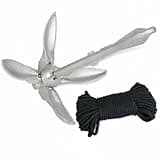 Qianly Inflatable Boat Anchor 3.2 Kg Galvanized Boat Marine Mooring Device Gear for Harbor