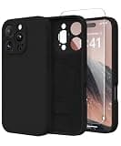 SuydanBox Magnetic for iPhone 16 Pro Max Case, Compatible with MagSafe, [Full Camera Protection][Screen Protector] Silicone Shockproof Protective Phone Case for iPhone 16 Pro Max 6.9", Black