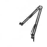 Desktop Cantilever Camera Mount with Weighted Glass Base, Adjustable Iron Arm for Monitors & Streaming