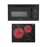 GASLAND Electric Cooktop 21 Inch 2 Burner+ GASLAND 30 Inch Over-the-Range Microwave Oven