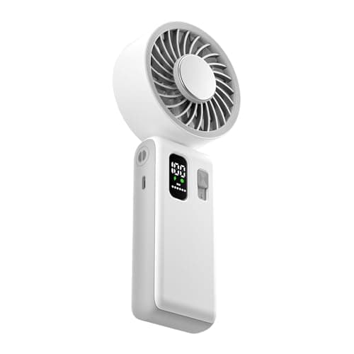 ALLENERGY Portable Handheld Fan - 100 - Level Stepless Speed Adjustment, 6000mah Ultra - Long Battery Life, Handheld Fan Rechargeable With 3 - In - 1 Multifunctional Design