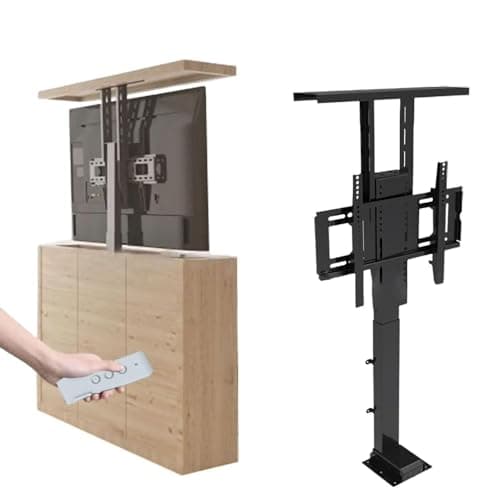 Adjustable TV Mount Bracket, for 32-70 Inch Electric TV Lift Stand, Telescopic Electric TV Lift, can Be Hidden In A Cabinet Motorized Tv Mount,Motorised TV Bracket Stand with Remote,Up To 60kg(40-70in