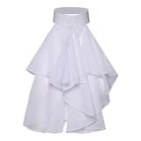 Simnek Elizabethan False Collar Victorian Colonial Jabot Ruffled Detachable Collar Necktie Halloween Party Costume Colonial Costume