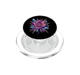 Lightning Gothic Purple Rose with Ice Crystals PopSockets PopGrip for MagSafe