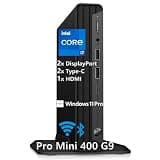 HP Mini Desktop PC Computer for Office Work, Data Processing, Accounting, Video Editing, Intel i7-12700T (64GB RAM, 4TB SSD), 3X 4K Output, Wired Keyboard & Mouse & Stand Included, Windows 11 Pro