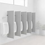 5 Pack! 24" x 48" Steel Commercial Steel Urinal Partition Panel for Restrooms, Wall Mounted Privacy Divider with Hardware Kit, Durable Metal Privacy Screen for Public, Office