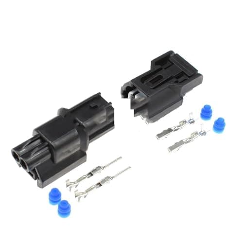 AICNRUT 1-20 Sets 2 Pin Temperature Sensor Plug Sensor Light Wire Socket Connector 6188-0589 6189-0890 For 91706-PLC-0030-H1 AICNRUT(Male Female,5Sets)