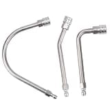 Bloszen 3pcs Stainless Steel Pressure Washer Extension Rod Multiple Angles Gutter Tool for Roof Gutters Vehicle