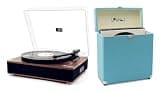 LP&No.1 Record Player with Stereo Speakers and Vinyl Record Storage Case