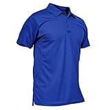 MAGCOMSEN Work Polo Shirts for Men Golf T-Shirts Quick Dry Shirts Summer Shirts Golf Polo Shirts for Men Blue XL