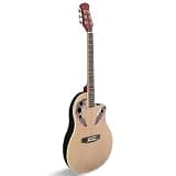 41-Inch Cutaway Folk Acoustic Guitar, 6-String, Basswood Body, Rosewood Fingerboard, Natural and Black