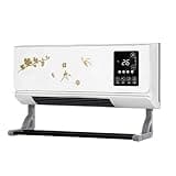 Wall Mounted Heater 2000W Electric Air Conditioner Fan, Waterproof Remote Control Timing for Bathroom Bedroom Office, Gold Energy Efficient Space Warmer