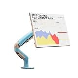 GOPCZTYZL F80 Monitor Stand Mechanical arm Cantilever Computer Screen Height Increase Lifting Rotation Stretching Free Punching(Bay Blue)