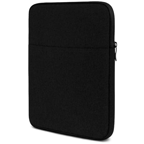 moex Tablet Case for Samsung Galaxy Tab Active Pro, Bag with Zip and Compartment for Accessories, Nylon Fabric Sleeve, Soft Padded, Protective Case, Minimalist Dash Case, Black