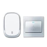 ONMYJFD Doorbell Waterproof Battery Button 300M Remote LED Light Receiver Home Cordless Bell 36 Chimes