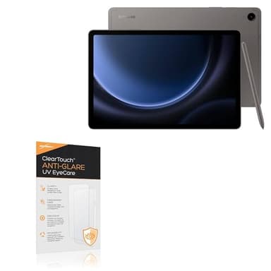 BoxWave Screen Protector Compatible With Samsung Galaxy Tab S9 FE - ClearTouch Anti-Glare Anti-UV EyeCare (2-Pack), Filters out Harmful Blue Light Reduce Fatigue