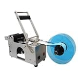 Compatible with Semi-Automatic Manual Round Bottle Labeling Machine, CJ50 Adjustable Label Applicator for φ0.59-4.72 Cylinder Glass, 15-50Pcs/min for Small and Medium Businesses