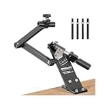 SporGain [Updated] Lawn Mower Blade Sharpener 15°-45° Adjustable Frame with Ball Bearing Manufacture Handle for Right & Left Hand Blades, Use with Angle Grinder, Black