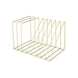 CFGH6FDF Nordic Geometric Bookshelf Light Luxury Asymmetrical Elements Iron Metal Organizer Rack Freestanding Book Shelf
