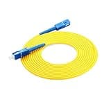 SEIRNHaBb 50PCS G657D 3.0mm Optical Fiber Cable SC UPC Fiber Optic Patch Cord Simplex Single Mode Fiber Optic Patch Cable Yellow(1M)