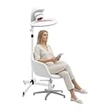 Lumicasaler Stand Hair Dryer 950W Orbiting Rotating Hair Processor Professional Infrared Hair Accelerator Floor Standing Hair Steamer with Adjustable Height for Perm Dye Baking Oil Hair Care (White)