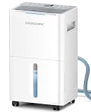 21 Pints Dehumidifier for Basement, 1500 Sq. Ft Dehumidifiers for Home with Drain Hose, Quiet Smart Humidity Control for Bedroom Bathroom 24H Timer