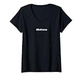 #BeHome Hashtag Lazy Costume V-Neck T-Shirt