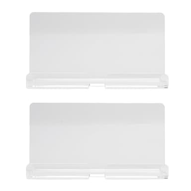 Aramox Acrylic Tablet Wall Mount, Sturdy Wall Mounted Holder with Cable Grooves for Smartphones and Tablets in Office and Kitchen (Transparent)
