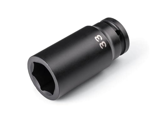 TEKTON 3/4 Inch Drive x 33 mm Deep 6-Point Impact Socket | SID33133
