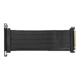 KunEchevyr PCIE4.0 X16 Riser Cable, PCI Express Gen4 Riser Extension, High Speed Vertical Mount GPU Cable with Right Angle Connector for RTX3090, RTX3080ti, RX6900XT