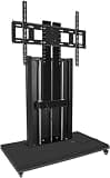 EliteBloom Mobile Tv Stand, Rolling Tv Stand, Mobile Tv Cart, LCD Led Heavy Duty Monitor Bracket 3 and 1 Stand, Up to 27" LCD Led Heavy Duty Monitor Bracket Desktop Mounting,