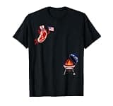 Steak Freedom Dive Flying Bacon and Grill Funny BBQ Design T-Shirt