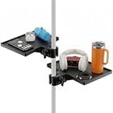 Lifexciting 2pcs Microphone Stand Tray Adjustable Clamp-on Utility Shelf Rack Tray for Stage Music Stand Audio Mixer Karaoke Stage Live Streaming Recording Broadcasting (10.6"*7.8"+9"*6.6")