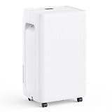 KMFurnila 50Pints Dehumidifier with Drain Hose, 3,500 Sq.Ft Dehumidifier for Basement, 4.5L/1.19 Gallon Tank, Energy Star Cert. 41dB, Airflow Swing, Humidity Remover for Home, Bedroom & Bathroom