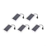 2W 5V Portable Solar Panel with USB Output, Compact Solar Charging Board Outdoor Camping Travel, Lightweight ABS Solar Supply Kit(5PCS)