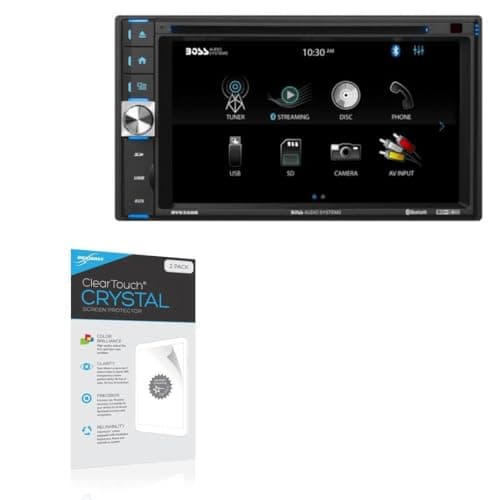 BoxWave Screen Protector Compatible with BOSS Audio BV9358B - ClearTouch Crystal (2-Pack), HD Film Skin - Shields from Scratches