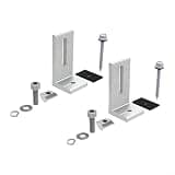Aluminum Alloy L-Leg Solar Bracket for Color Steel Roof, Heavy Duty Photovoltaic Mounting Hardware, 125mm High Stability Support, 2 Units