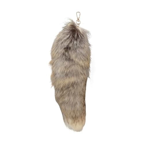 Gooddyiyukey Fox Tail Keychain Long, Fluffy Therian Tail Faux Fur Keyring,Party Costume,Bag Accessories,Gifts for Women