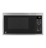 GE Countertop Microwave Oven, Compact 0.9 Cubic Ft., 900-watt Capacity, 7 Auto Cooking Settings, Child-Lock Technology, Kitchen Essentials for The Countertop, Dorm Room or Apartment, Stainless Steel