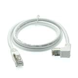 BSUHGIFNU White Cat6 Ethernet Cable RJ45 Right Angle UTP Network Cable Patch Cord 90 Degree Cat6a LAN Short Cable for Laptop Router TV Box