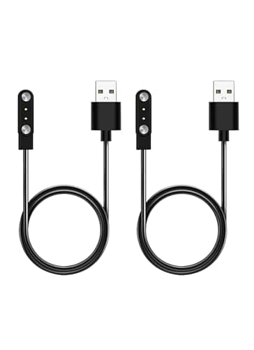 WUNIAK Charging Cable for Betatree Smartwatch, Magnetic USB Flexible Charging Cable Accessories for Betatree Smartwatch,(2 Pack)