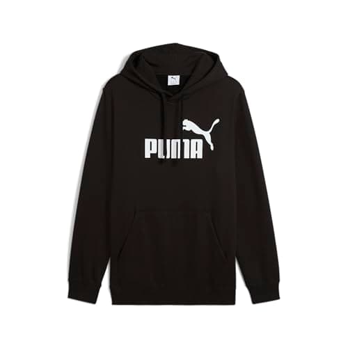 PUMA Men's Essentials Logo Fleece Hoodie (Available in Big & Tall), Puma Black SS25, Medium