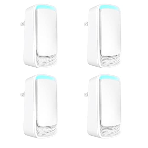 Plug In Air Ionizers - Negative Ion Technology Air Purifier - Quiet Operation Air Freshener for Home, Bedroom, Office, Garage Room - Portable Air Purifiers Odor,Pets Smell - Air Cleaner White (4 Pack）