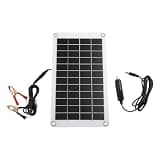 30W 12V for Semi-Flexible Solar Trickle Car, RV, Boat, Motorcycle - Monocrystalline Panel with Clips, Waterproof