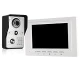 ONMYJFD 7 Inch Wired Video Doorbell Indoor with Rainproof Outdoor Camera Visual Intercom Two-Way Audio Door Phone
