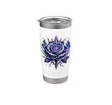 Electric Storm Rose Gothic Purple Lightning Stainless Steel Insulated Tumbler