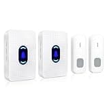 YXYFDCL 55 Pieces of 16 Hexuan Music doorbells 300M Range Intelligent LED doorbell Buttons receivers