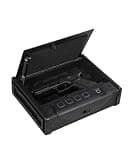 Garvee Handgun Safe for Home Office, Black Cold Rolled Steel Pistol Lock Box XS-SQH with Fingerprint and Password Access, Assembled Gun Storage Box with 3 mm Door Panel and 1.5 mm Cabinet Body