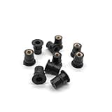10/20/50/100 Pcs M6 M5 Rubber Well Nut Metric Motorcycle Windscreen Well Nut Brass Nuts for Windscreens Fairings Cowl(10PCS M6)